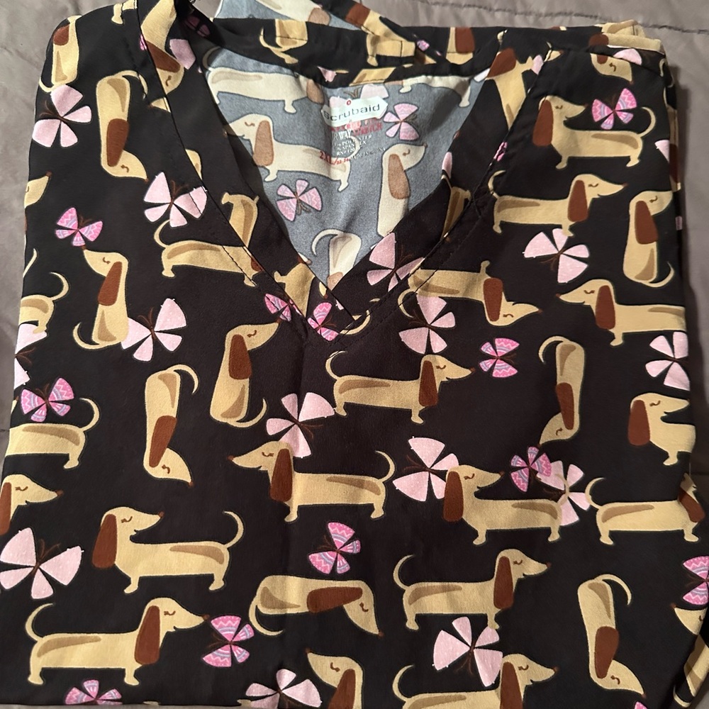 Weiner Dog Scrub Top